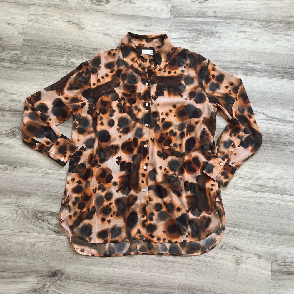Abstract Animal Print Aritzia Button-Up Shirt